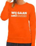 Bellatio Decorations Shoppartners Bv Nederland supporter sweater Wij gaan LeeuWinnen oranje voor dames - landen kleding XXL