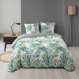 Louna Beddengoedset - Vert - Imprimé Nature - Deux personnes - 240x220 cm