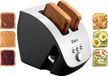 Zilan Broodrooster XL RVS Zilver Zwart brede sleuven 1000 Watt