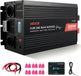 VEVOR 3500 W Onduleur, 12 V CC vers 230 V CA, Onduleur à onde sinusoïdale pure, Chargeur de voiture solaire avec écran LCD, Télécommande, Port USB, 2 prises, Port Type-C