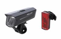 XLC Proxima CL-S24 Fietsverlichtingset – LED Fietslampjes – USB oplaadbaar