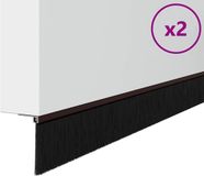 vidaXL Schroefbare Deurborstelafdichtingen - 2 stuks - Bruin - 100 cm