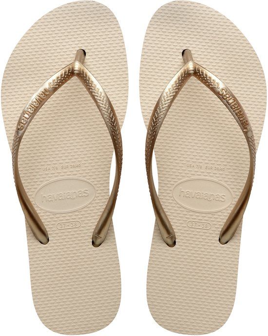 Havaianas Slim Flatform Slippers - Beige