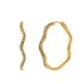 Lucardi Dames Stainless steel oorringen met kristal voor dames - Oorbellen - Staal - Goudkleurig