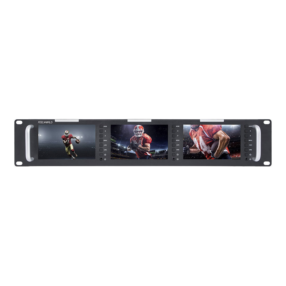 Feelworld T51-H Triple 5"" HDMI 2 RU Rackmount Monitor