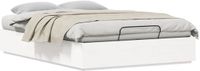 vidaXL - Ottoman bedframe met opbergruimte - Wit - 135 x 190 cm