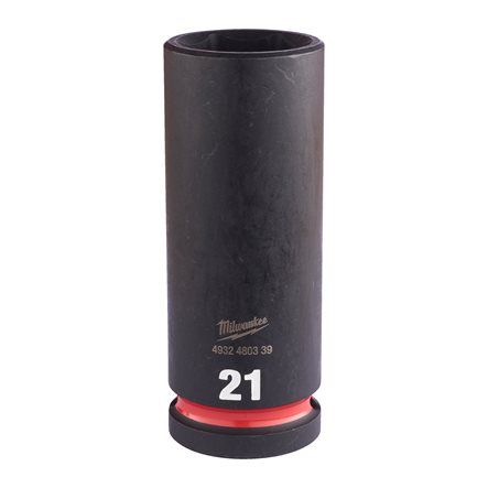 Milwaukee SHOCKWAVE Lange Krachtdop - 21 mm - 1/2"