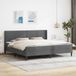 vidaXL Cadre de lit avec matelas gris foncé 180 x 200 cm velours