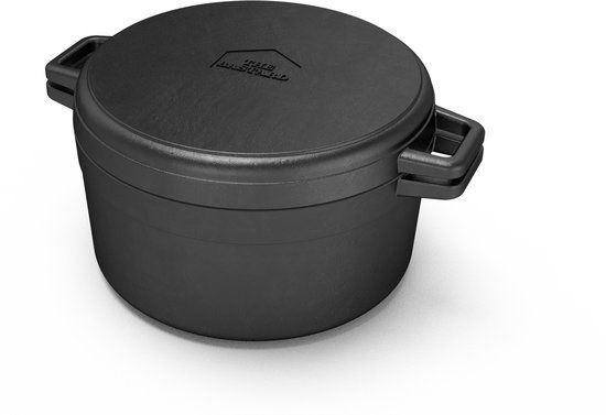 The Bastard Dutch Oven Large ø28 cm - Black - Cast Iron - With Lid
