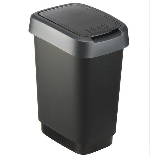 Rotho Twist Afvalbak - 10L - Donkergrijs