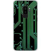 1001 coques Samsung Galaxy S9 Plus Bedrukt siliconen hoesje Texture circuit geek
