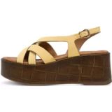 Tamaris - Dames - Plateau Sandalen - Geel - Maat 36