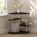 Furinno Turn-N-Tube multifunctionele hoekplank, displayrek, boekenplank, Americano, roestvrijstalen buizen