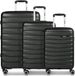 Bench Paris 4 wielen Kofferset 3-delig met uitbreidingsplooi - Harde bagage - TSA slot - black