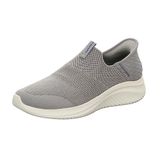 Skechers Ultra Flex 3.0 Smooth Step Sneaker voor heren, Grijze gebreide rand, 42 EU