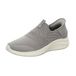 Skechers Ultra Flex 3.0 Smooth Step Sneaker voor heren, Grijze gebreide rand, 42 EU