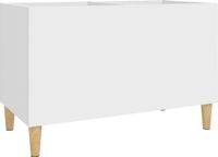 vidaXL Armoire pour disques 74,5x38x48 cm bois d'ingénierie blanc