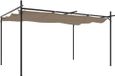 vidaXL Pergola met uitschuifbaar dak, taupe, 395x292x230 cm
