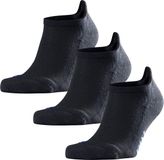 FALKE Cool Kick Sneaker Multipack U Sn zacht ademend sneldrogend 3 paar, Zwart Black 3000, 42-43