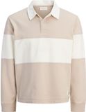 Jack & Jones Sweatshirt Kleurblokken Sweatshirt Heren XXL Katoen Gestreept Feather Gray