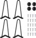 Pieds de meuble en forme d'épingle à cheveux en métal - Pieds de table 25 cm - Set de 4 pièces - Noir
