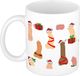 Bellatio Decorations Foute humor - Kerst cadeau koffie mok - Met feestelijke piemels - wit