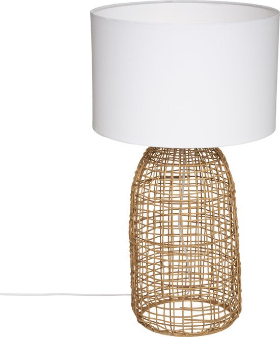 Atmosphera Tafellamp Karla Naturel - Lamp - Staande lamp - H56 cm - Rotan