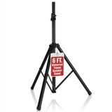 Pyle Speaker Stand, Monitor Stand, Luidsprekerstandaard met Verstelbare Hoogte van 100 cm tot 180 cm, Tripod met Veiligheidspin en Spanvergrendeling voor Stabiliteit