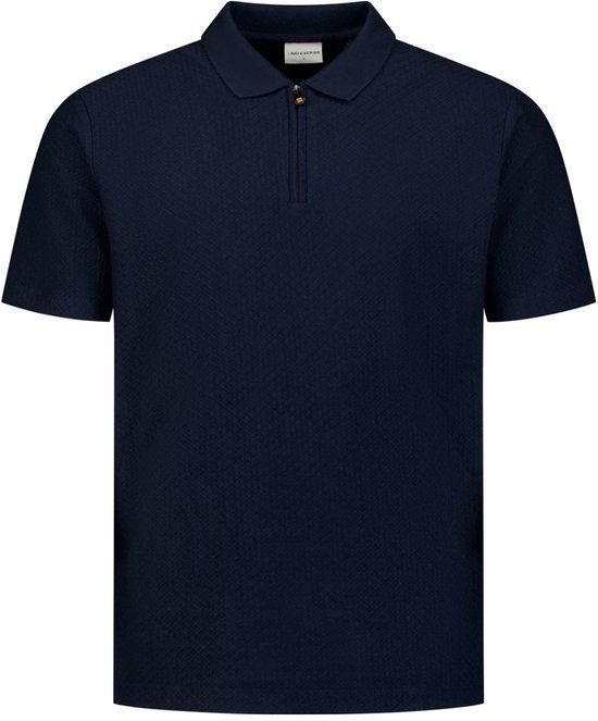 No Excess Jacquard polo met rits