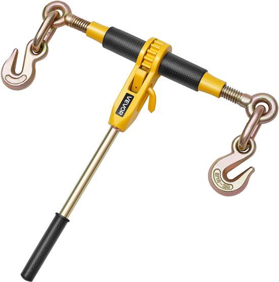 VEVOR 2x ratelkettingbinders 8 mm x 3 m G80 ladingbinder voor het vervoeren van 3629 kg