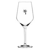 Sand & Soda 9500007 Modern wijnglas met trendy palmmotief, geschenkdoos, Made in Germany