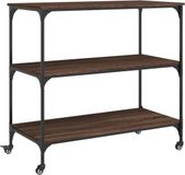 vidaXL Keukentrolley - 102x50x95 cm - Bewerkt Hout - Bruin Eikenkleurig