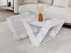 PIPO Table basse 110 cm marbre blanc