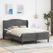 Maison Exclusive - Lit cadre avec matelas, gris foncé, 160 x 200 cm, velours