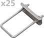 vidaXL U-verbinding voor hekpaal 25 sets 60x40 mm