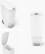 Seau à pédale étroit 40L - Blanc Plastique