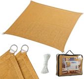 Merkloos Relaxdays Schaduwdoek - 4x4 m - Vierkant - Zand