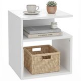 Homcom bijzettafel - spaanplaat - 35 x 35 x 41,5 cm - wit