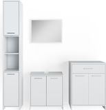 Vicco Set de salle de bain Kiko Blanc 4 pièces