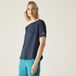 Botanna T-shirt à manches courtes pour femme, séchage rapide et avec logo, bleu, taille 52
