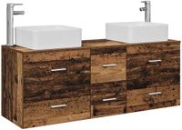 vidaXL Badkamerkast set Oud hout