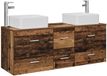 vidaXL Badkamerkast set Oud hout