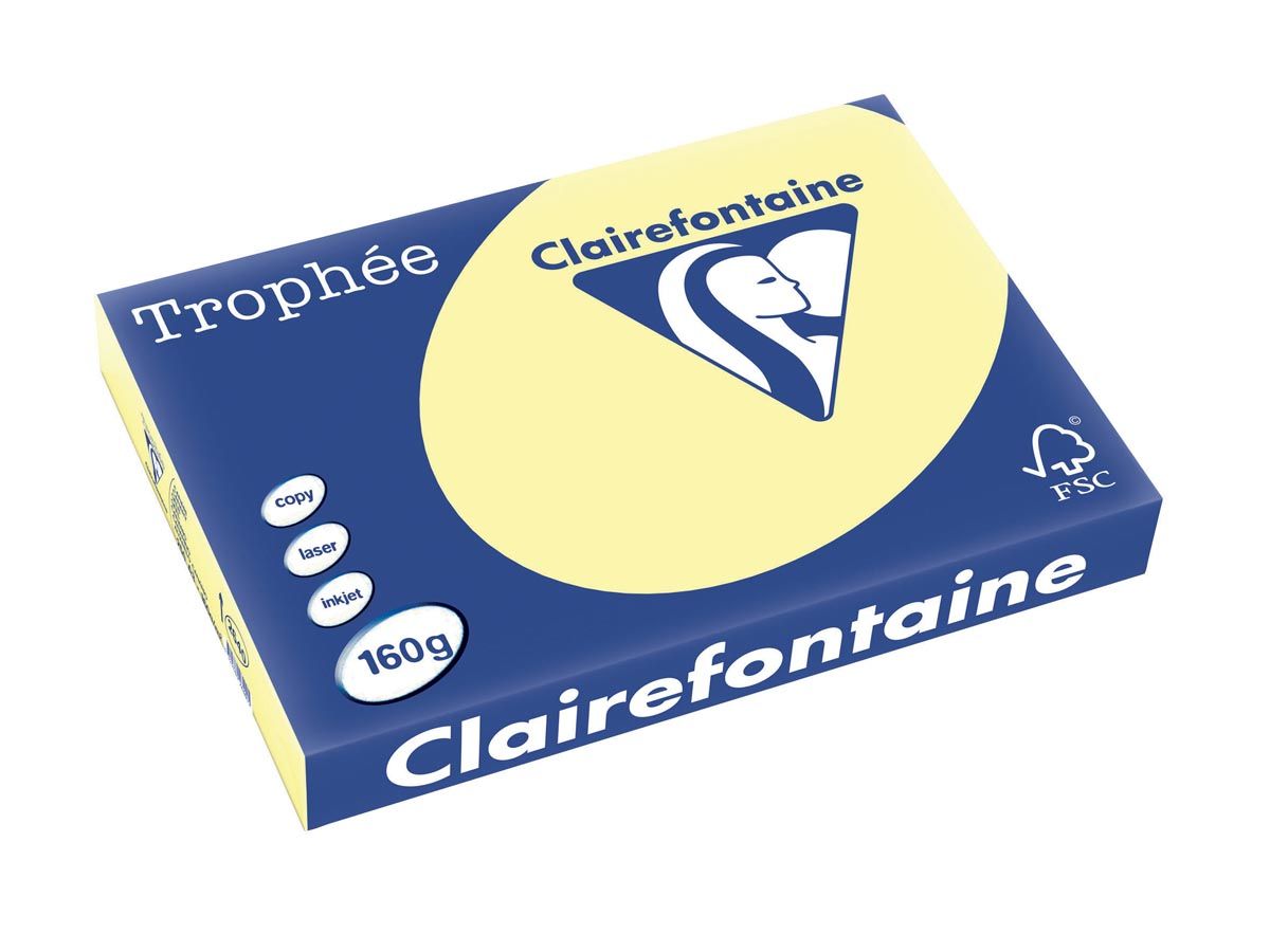 Clairefontaine Trophée Pastel A3 kanariegeel 160 g 250 vel