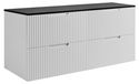 3xE living meuble de salle de bain, blanc/noir, 120 (2 x 60) x 58,6 x 46 cm