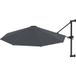 Parasol mural avec mât métallique 300 cm anthracite