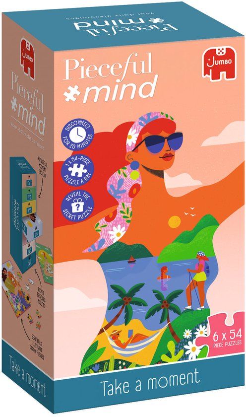 Jumbo Pieceful mind - Take a moment - Legpuzzel - 6 puzzels van 54 stukjes