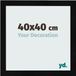 yd. Cadre photo 40x40 cm - Noir Brillant - MDF - Pisa