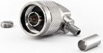 N-connector, 90 graden gebogen, voor HDF200-kabel, met krimpklem