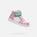 GEOX ECLYPER PEUTER Sneakers - WIT/DONKERROZE - Maat 24