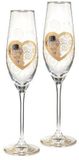 Goebel: Gustav Klimt Goebel Heart Kiss Champagne Glasses